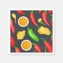 Servilleta De Papel Patrón de Peppers de Chili Caliente