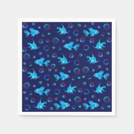 Servilleta De Papel patrón de pez azul