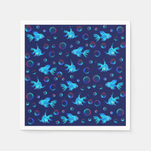 Servilleta De Papel patrón de pez azul