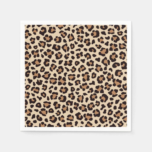 Servilleta De Papel Patrón de Piel de Leopardo (Anverso)