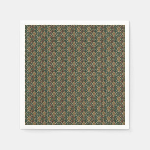Servilleta De Papel Patrón de piel de serpiente verde y dorado - Estam