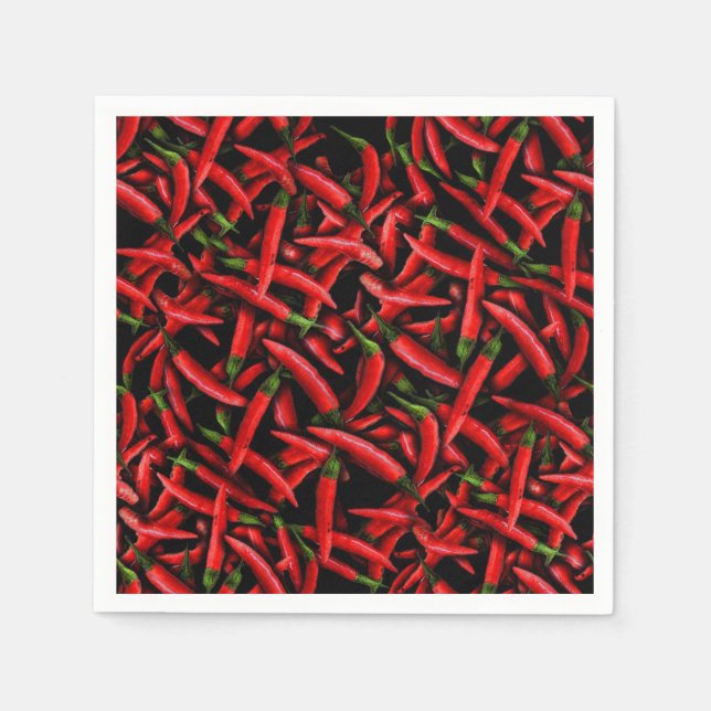 Servilleta De Papel Patrón de Pimientos Rojos Chili (Anverso)