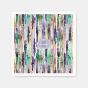 Servilleta De Papel Patrón de pincel vertical vibrante (1)