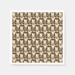 Servilleta De Papel Patrón de pingüino steampunk 1