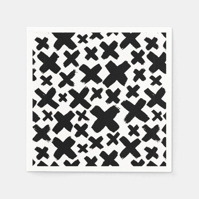 Servilleta De Papel Patrón de pintura negra (Anverso)