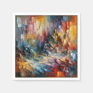 Servilleta De Papel Patrón de pintura texturizada gruesa