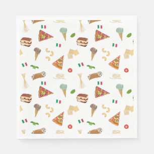 Servilleta De Papel Patrón de pizza de pasta de tiramisú de comida ita