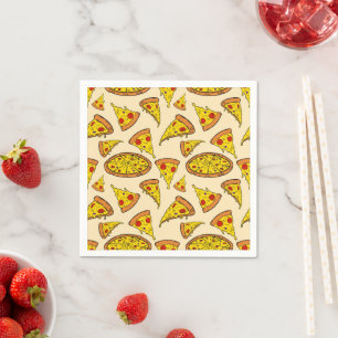 Servilleta De Papel Patrón de pizza de queso en fusión