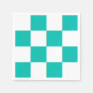 Servilleta De Papel Patrón de placa verde azulada para cheques blancos