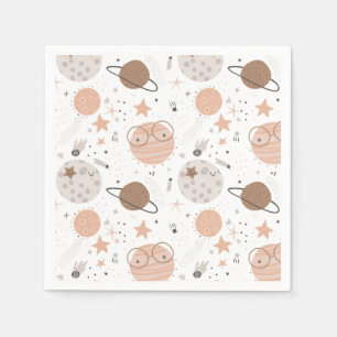 Servilleta De Papel Patrón de planetas de Doodle Cuto