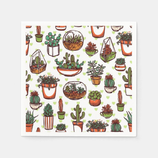 Servilleta De Papel Patrón de planta (Anverso)