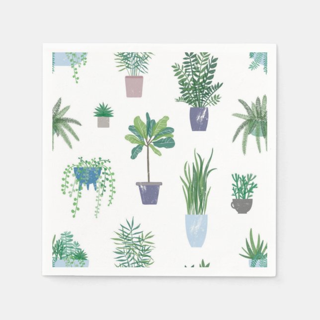 Servilleta De Papel Patrón de planta (Anverso)