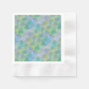 Servilleta De Papel Patrón de plantas A02.b Salve LBlue BG