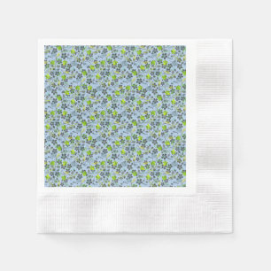 Servilleta De Papel Patrón de plantas A03.b Lblue BG