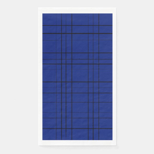 Servilleta De Papel Patrón de platillos azules (Anverso)