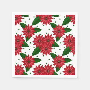 Servilleta De Papel Patrón de poinsettia festiva
