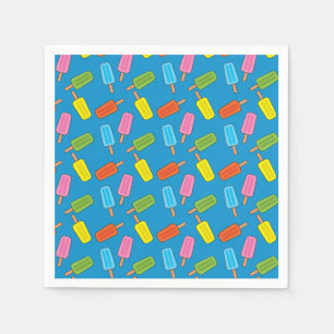 Servilleta De Papel Patrón de Popsicles Coloridos