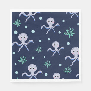Servilleta De Papel Patrón de Pulpo Adorable