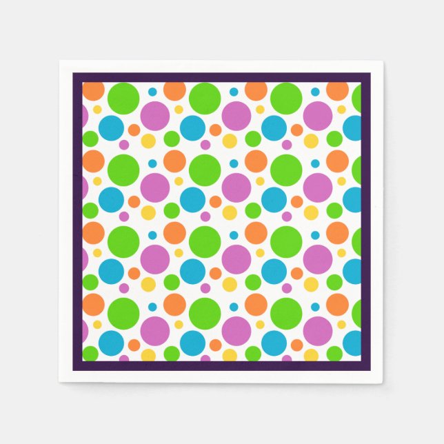 Servilleta De Papel Patrón de puntos de Polka (Anverso)