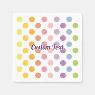 Servilleta De Papel Patrón de puntos de polka arco iris