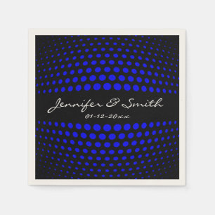 Servilleta De Papel Patrón de puntos de polka azul