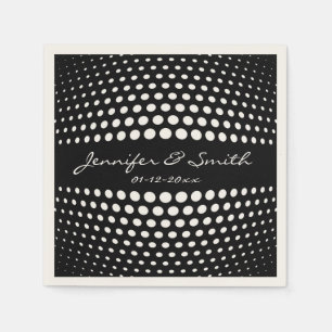 Servilleta De Papel Patrón de puntos de polka blanco