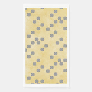 Servilleta De Papel Patrón de puntos de polka contemporáneos amarill