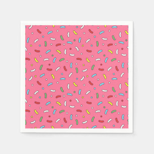 Servilleta De Papel Patrón de Purpurina de Caramelo Rosa Divertido