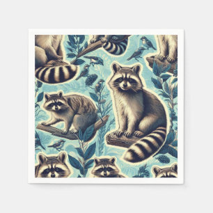 Servilleta De Papel Patrón de Racoon Cuto