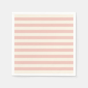 Servilleta De Papel Patrón de Raya Rosa Pastel Moderno Minimalista