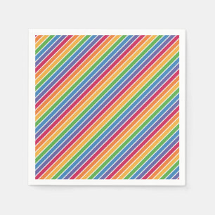 Servilleta De Papel Patrón de rayas arco iris
