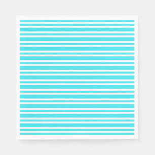 Servilleta De Papel Patrón de rayas blancas y azules
