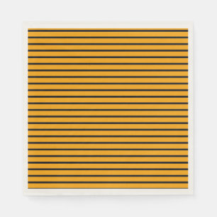 Servilleta De Papel Patrón de rayas retro amarillo negro