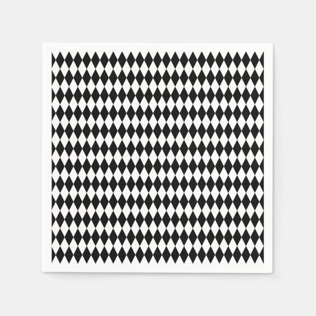 Servilleta De Papel Patrón de rhombus de desacoplamiento geométrico re (Anverso)