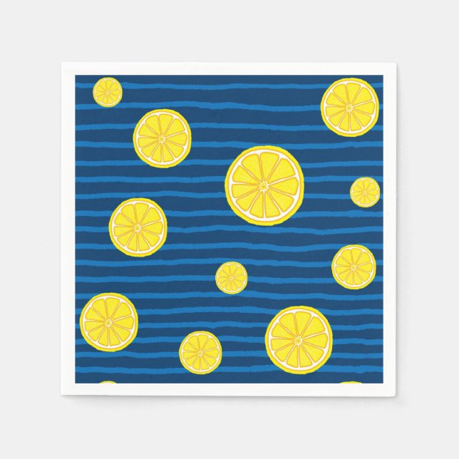 Servilleta De Papel Patrón de rodajas de limón (Anverso)
