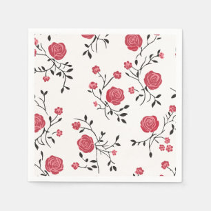 Servilleta De Papel patrón de rosa roja