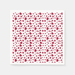 Servilleta De Papel Patrón de rosas florales rojas elegantes y rosadas