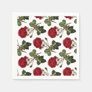 Servilleta De Papel Patrón de Rosas Rojas