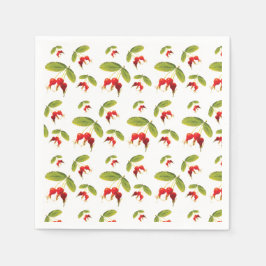 Servilleta De Papel Patrón de Rosehips 4 ángulos