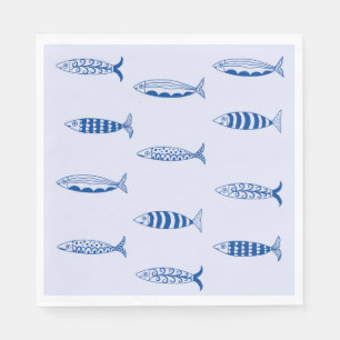 Servilleta De Papel Patrón de sardinas
