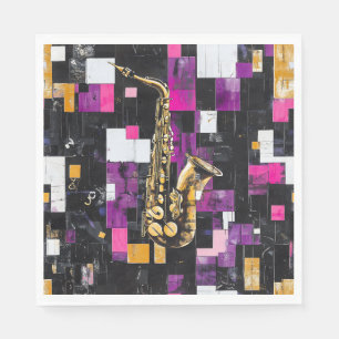 Servilleta De Papel Patrón de saxofón moderno