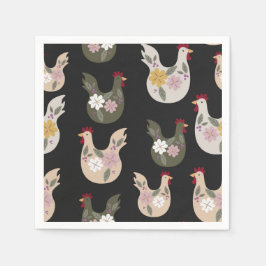 Servilleta De Papel Patrón de Semana Santa sin fisuras con pollo.