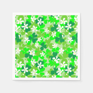 Servilleta De Papel Patrón de Shamrock del Día de San Patricio