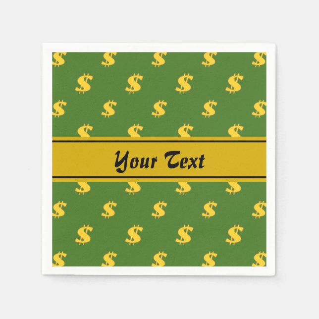 Servilleta De Papel Patrón de signos en dólares Toallas de papel (Anverso)