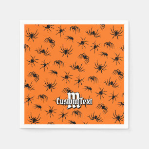 Servilleta De Papel Patrón de siluetas arañas