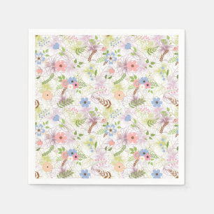 Servilleta De Papel Patrón de superposición de flores pequeñas