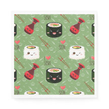 Patrón de sushi de Kawaii