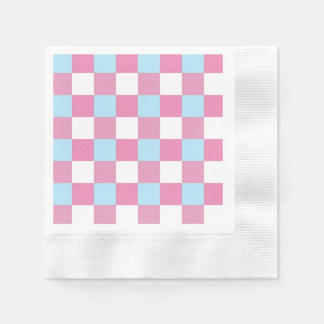 Servilleta De Papel Patrón de tablero de ajedrez (Anverso)