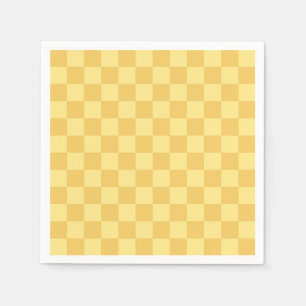 Servilleta De Papel Patrón de tablero de ajedrez amarillo
