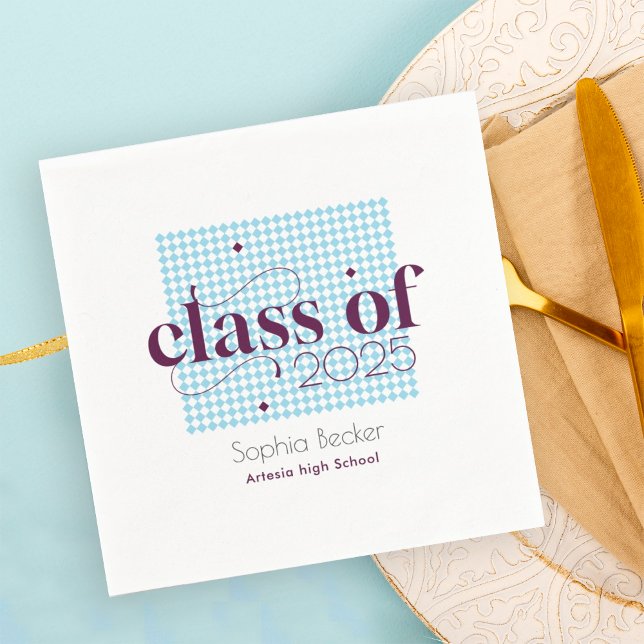 Servilleta De Papel Patrón de tapón de graduación de Borgoña azul mode (Subido por el creador)
